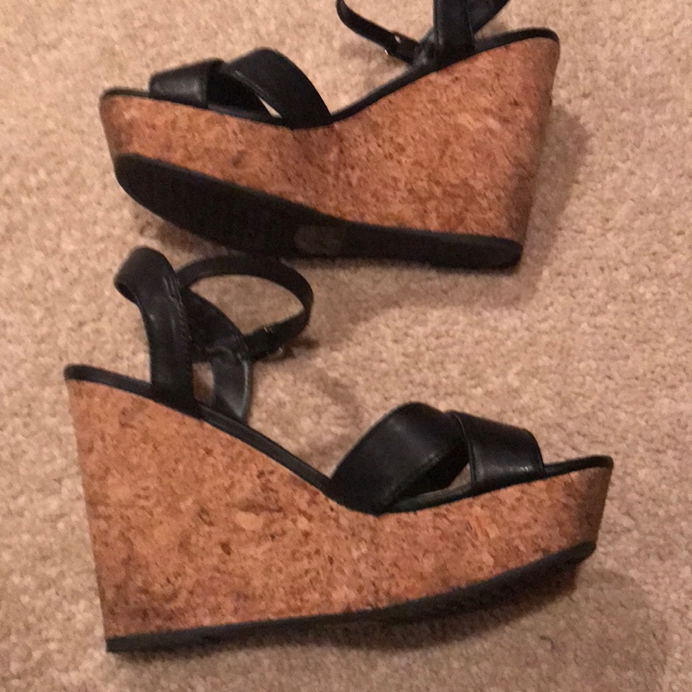 Black cork wedges like new - Picture 5 of 8